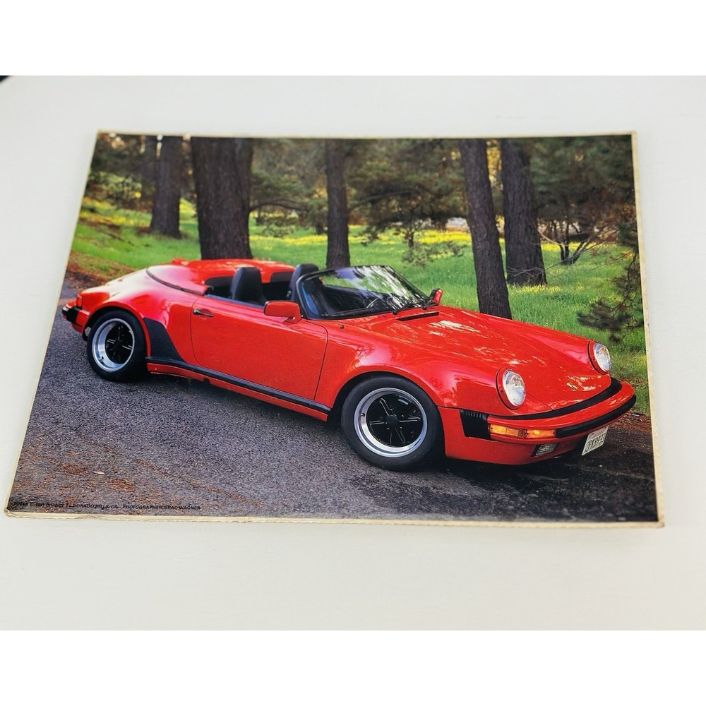 Vintage Porsche 911 Carrera Cabriolet 8x10 Print Sealed New!